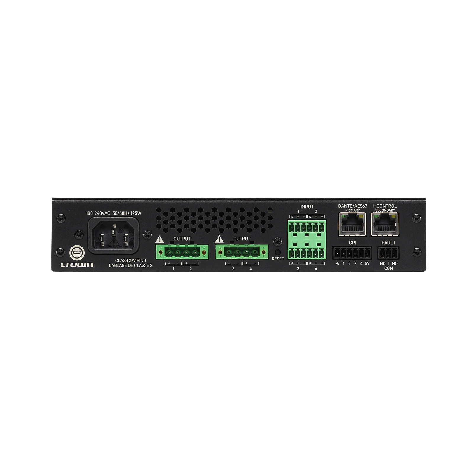 Crown CTD-4125 Four-Channel 125W Power Sharing Amplifier with DSP and Dante - view 3