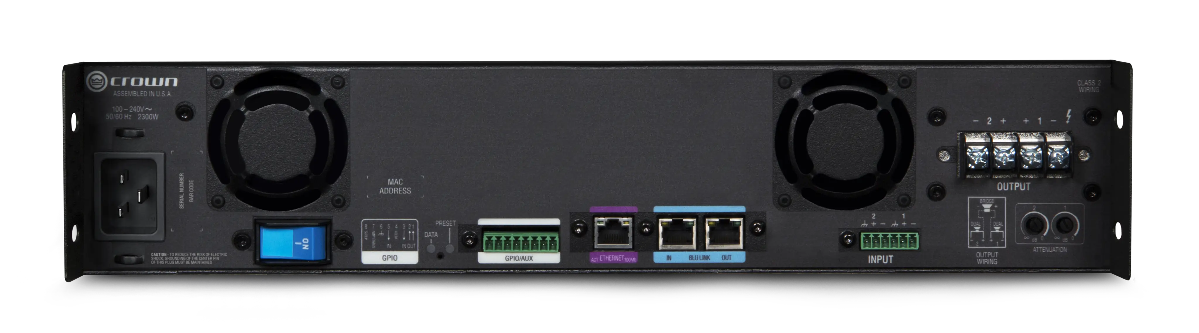 Crown DCi 2|2400N DriveCore Install Amplifier with BLU link - view 2
