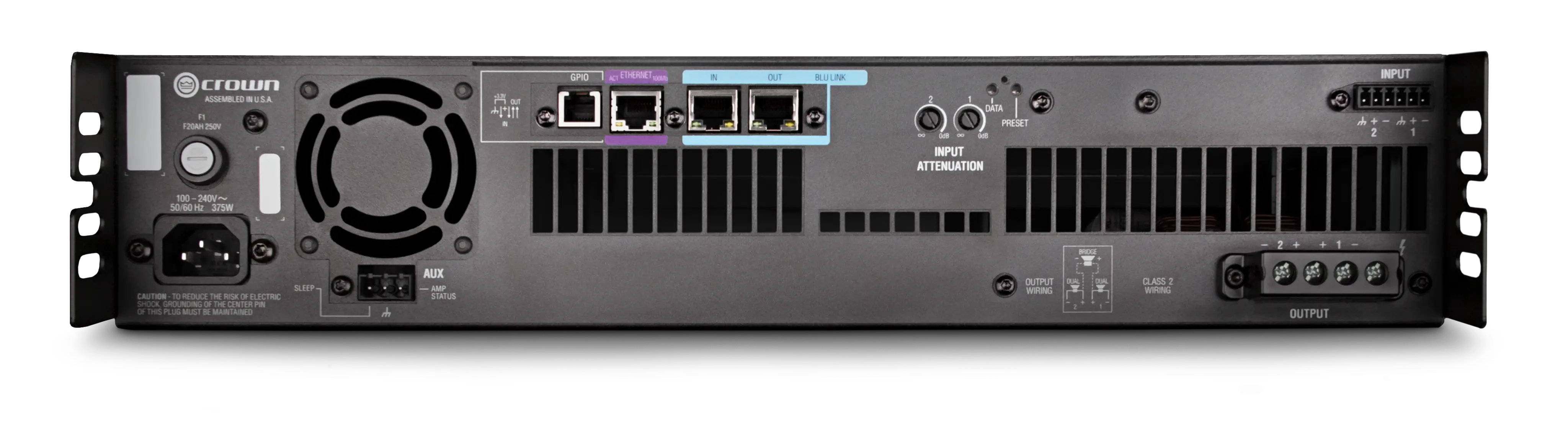 Crown DCi 2|600N DriveCore Install Amplifier with BLU link - view 2
