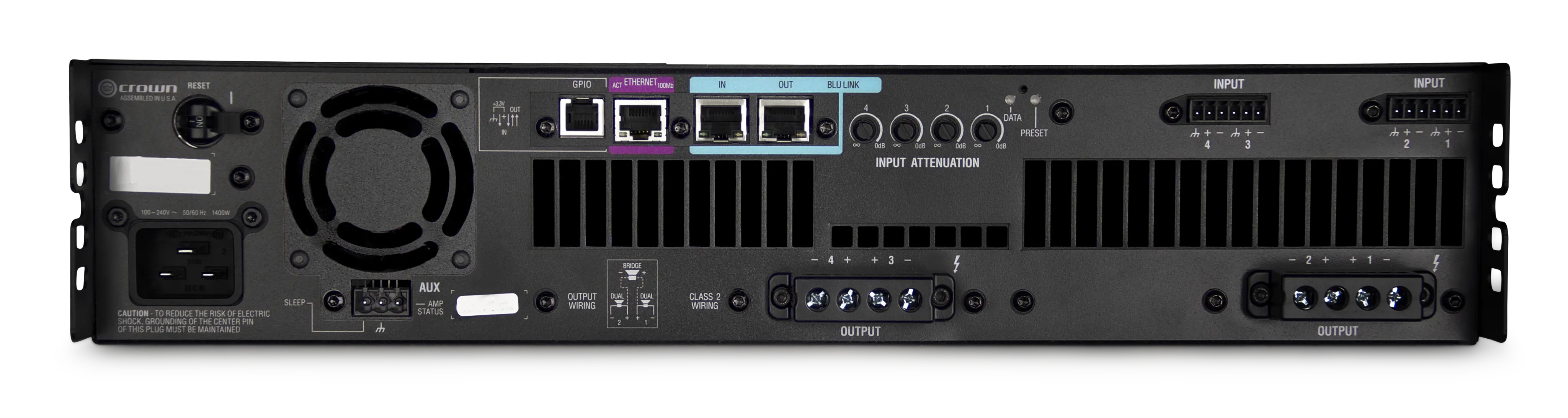 Crown DCi 4|1250N DriveCore Install Amplifier with BLU link - view 2