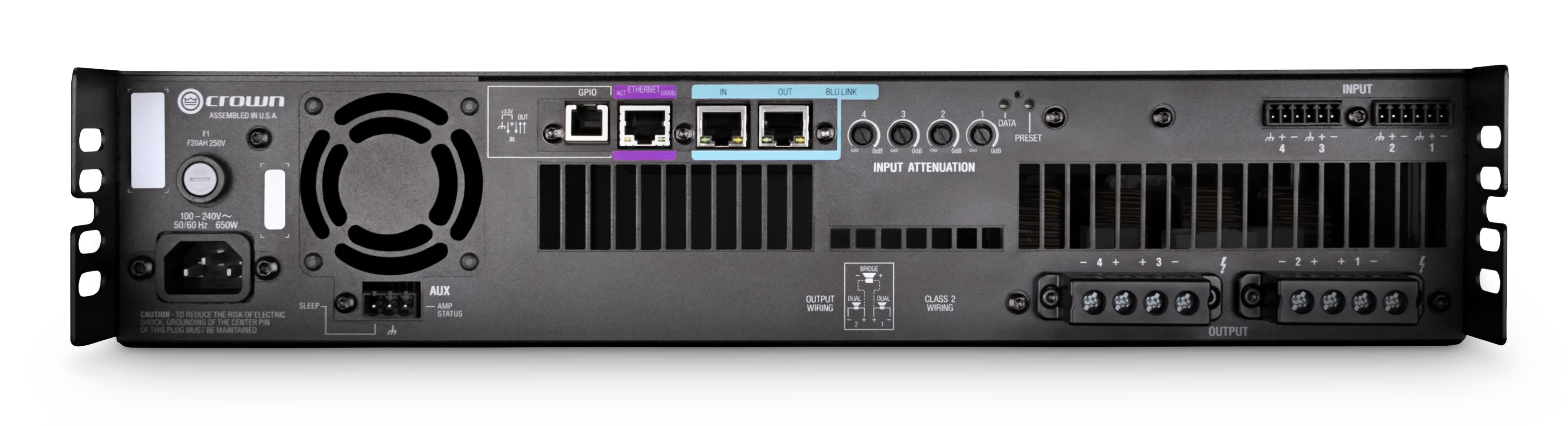 Crown DCi 4|600N DriveCore Install Amplifier with BLU link - view 2