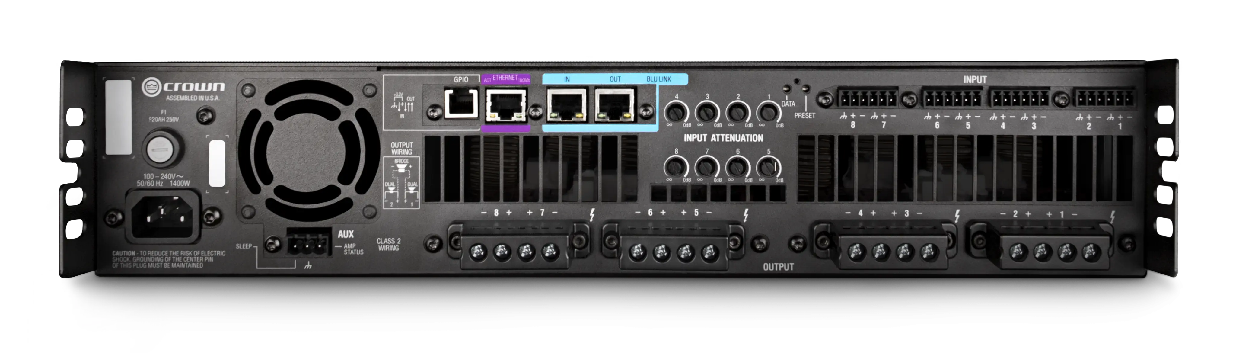 Crown DCi 8|300N DriveCore Install Amplifier with BLU link - view 2