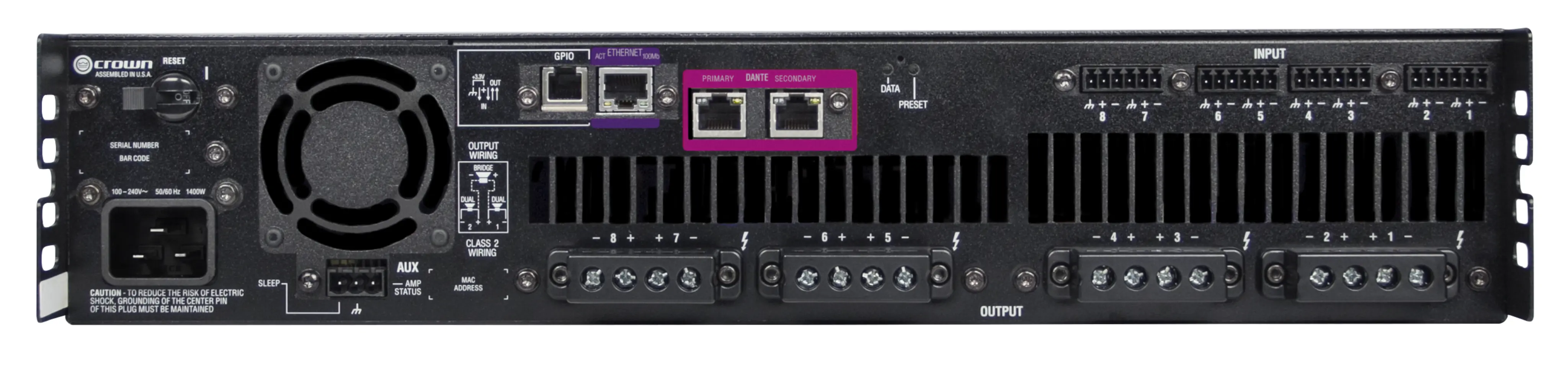 Crown DCi 8|600DA DriveCore Install Amplifier with Dante - view 2