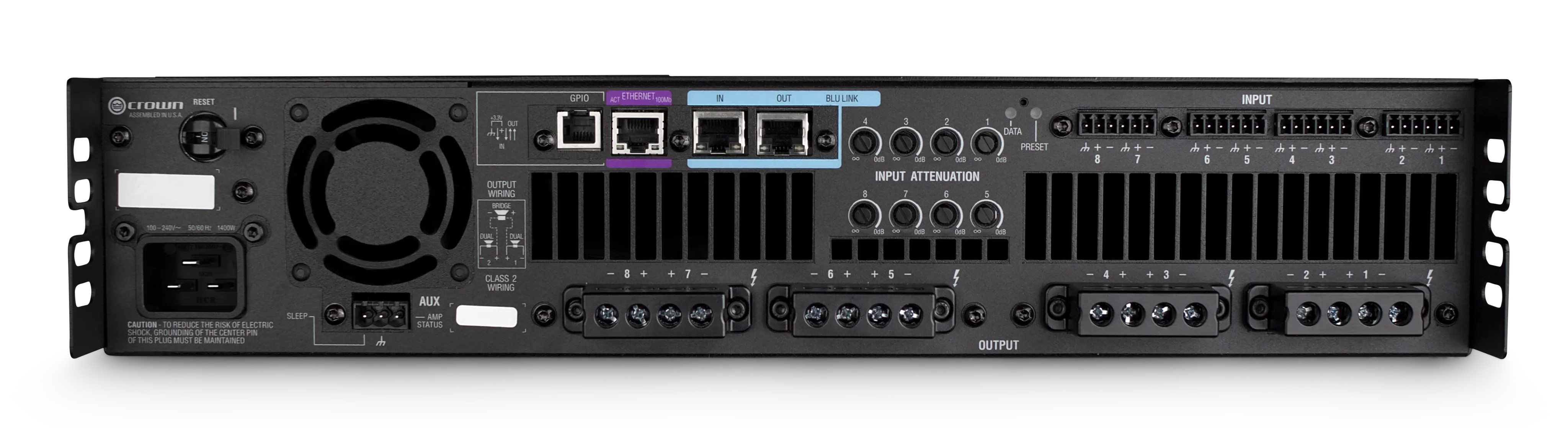 Crown DCi 8|600N DriveCore Install Amplifier with BLU link - view 2