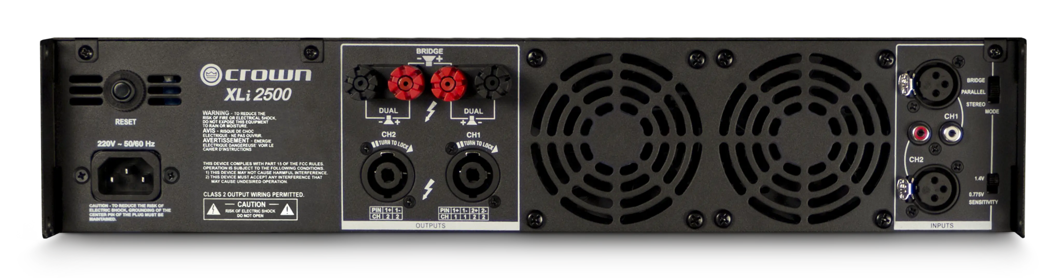 Crown XLi 2500 Power Amplifier - view 2
