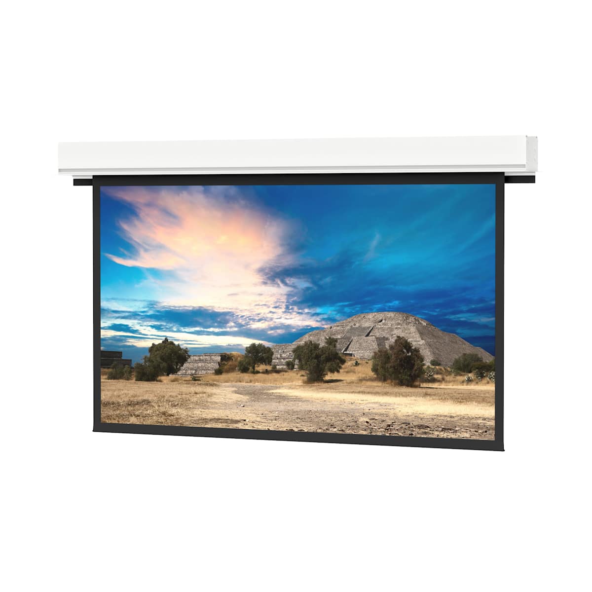 Da-Lite Advantage Series Ceiling-Recessed Electric Projection Screen Square, High Contrast Matte White (non-tensioned)