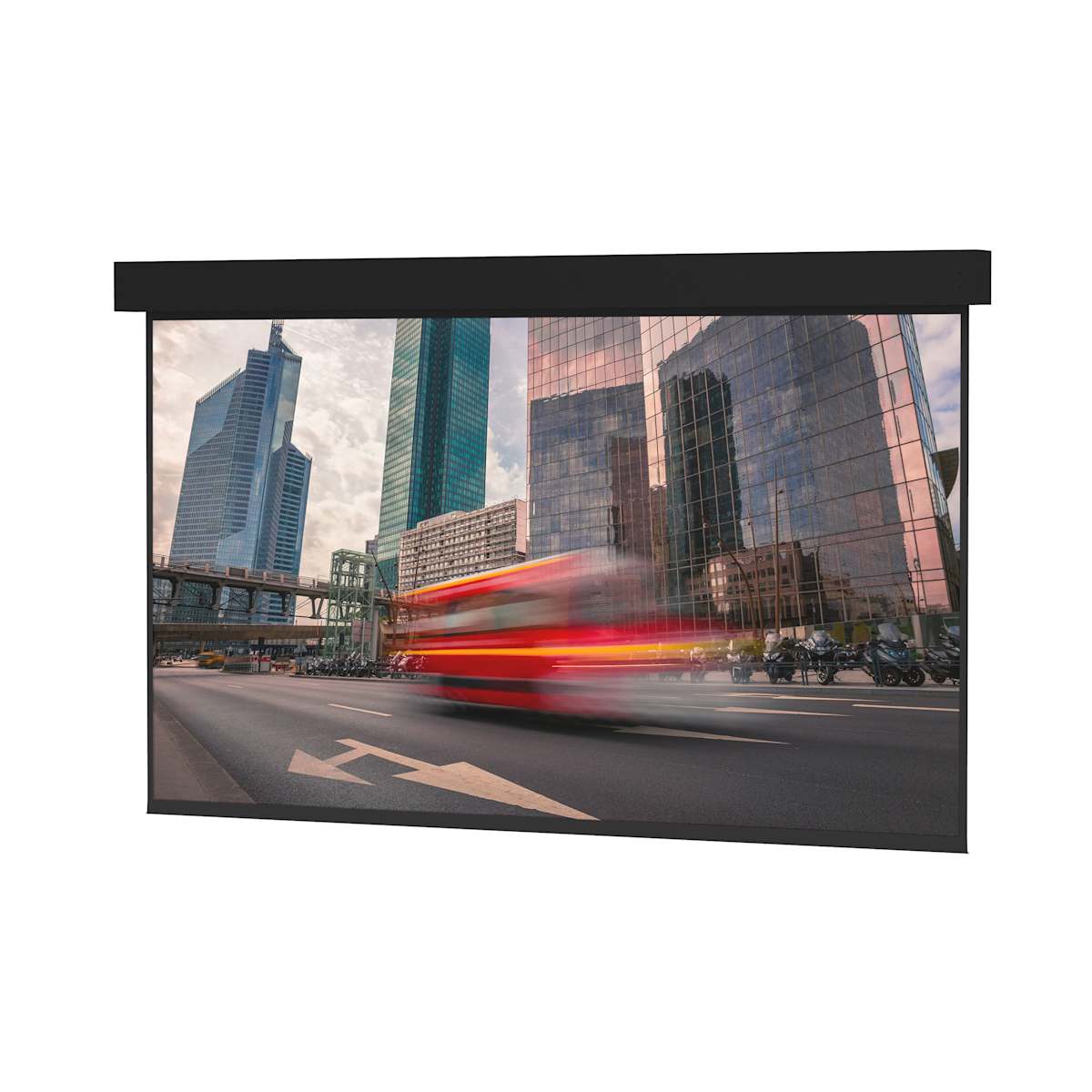 Professional Electrol Series Ceiling-Recessed Electric Projection Screen Wide (16:10), Matte White (non-tensioned)