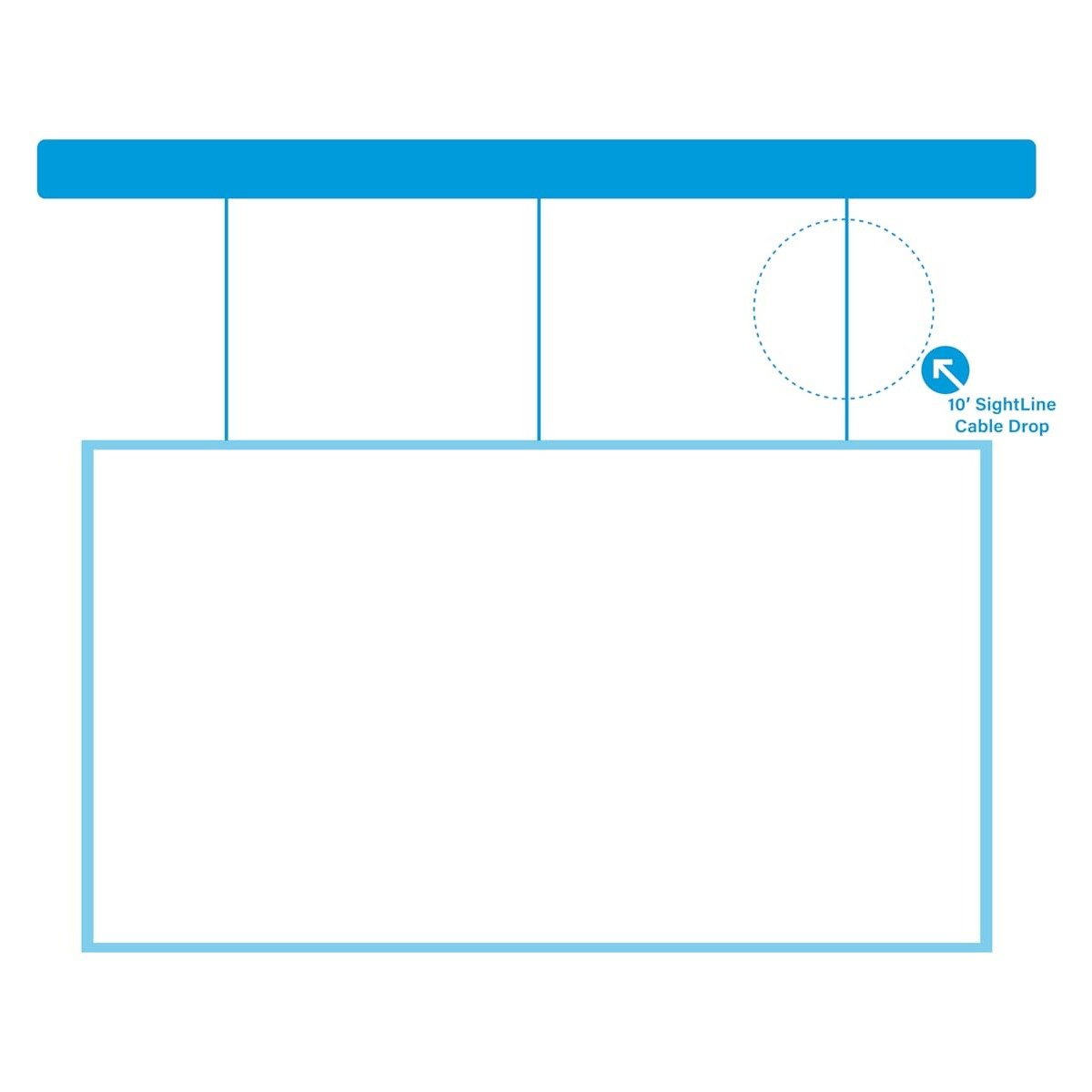 Da-Lite 10-ft SightLine Cable Drop Option