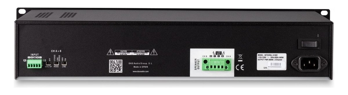 DAS Audio Integral A1602 2-Channel Install Amplifier - view 2