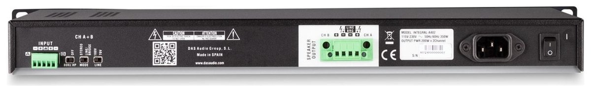 DAS Audio Integral A402 2-Channel Install Amplifier - view 2