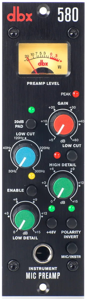 DBX 580 Microphone Preamplifier (500 Series)