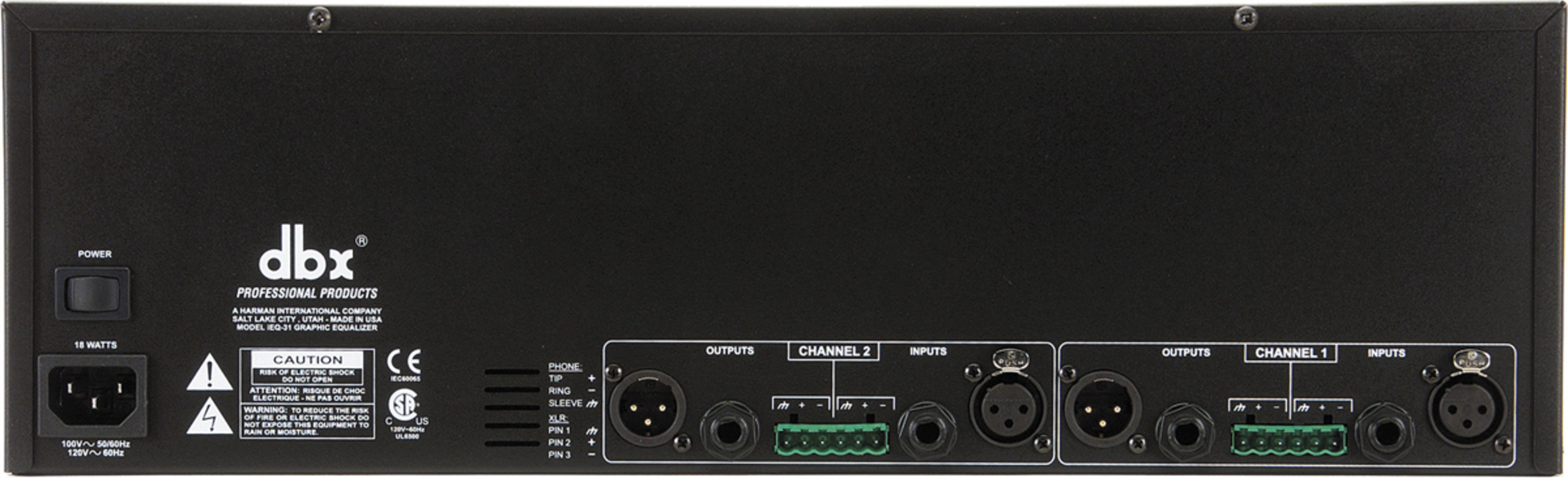 dbx iEQ31 Dual 31-Band Graphic EQ/Limiter with Type V NR and AFS - view 2