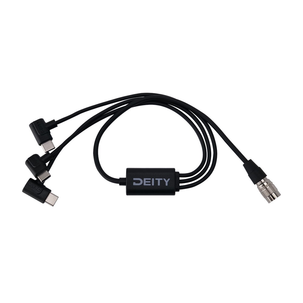 Deity SPD-HR3U 4-Pin Push-Power to Triple USB-C Cable