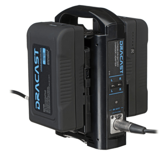 Dracast Dual Charger with Two 90Wh V-Mount Batteries
