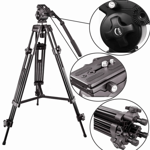 Dracast DVT-17 Professional Heavy Duty Photo / Video Tripod with Fluid Head - view 3