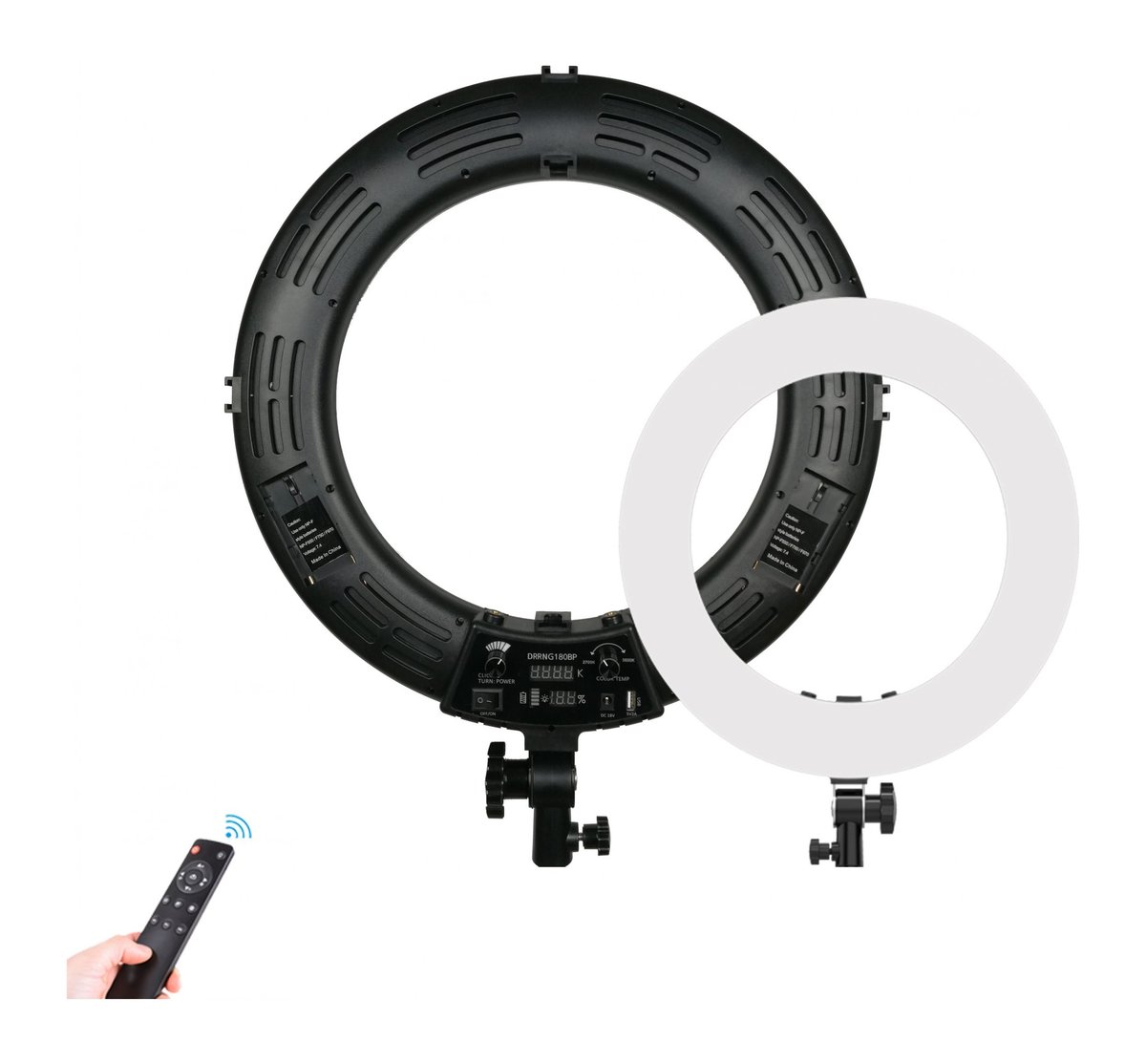 Dracast Halo Plus Series 180 Bicolor LED Ring light with Stand Kit - view 8