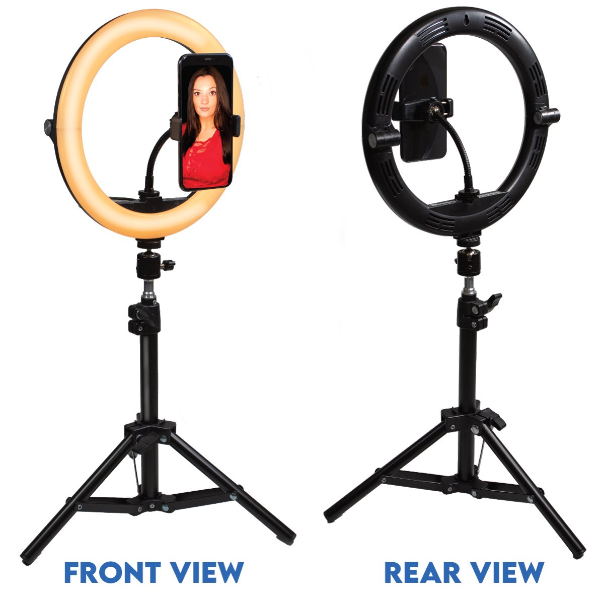 Dracast Halo Plus Series LED100 Bicolor Compact Foldable Ring Light and Mini Stand Kit - view 4