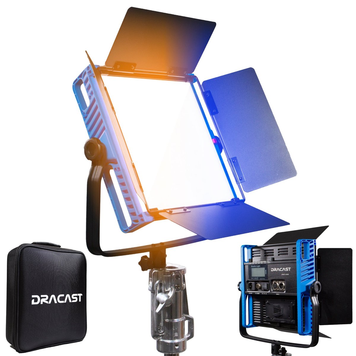 Dracast Kala Plus Series LED1000 Bi-Color LED 2 Light Kit with Injection Molded Travel Case - view 3