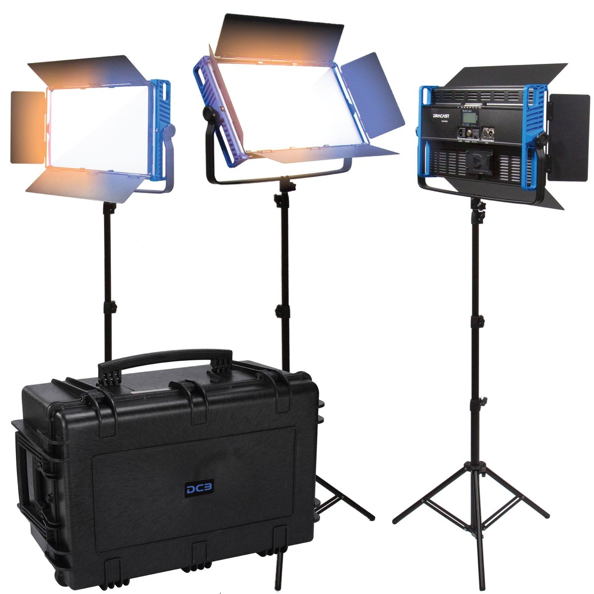 Kala Plus Series LED2000 Bi-Color LED 3 Light Kit with Injection Molded Travel Case