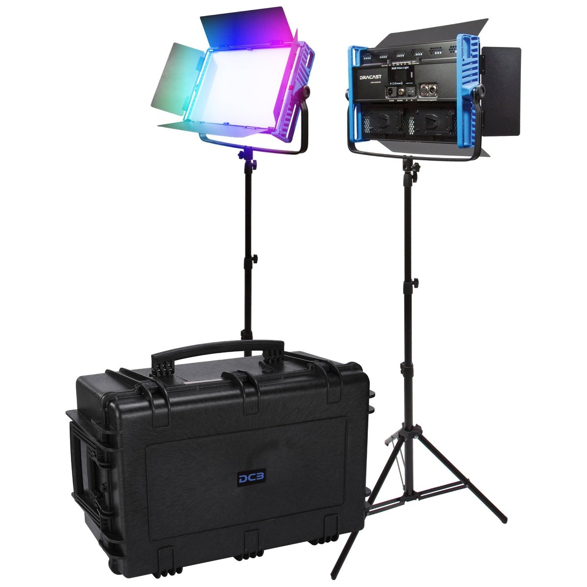 Dracast Kala Plus Series LED3000 RGBWW LED 2 Light Kit with Injection Molded Travel Case product image