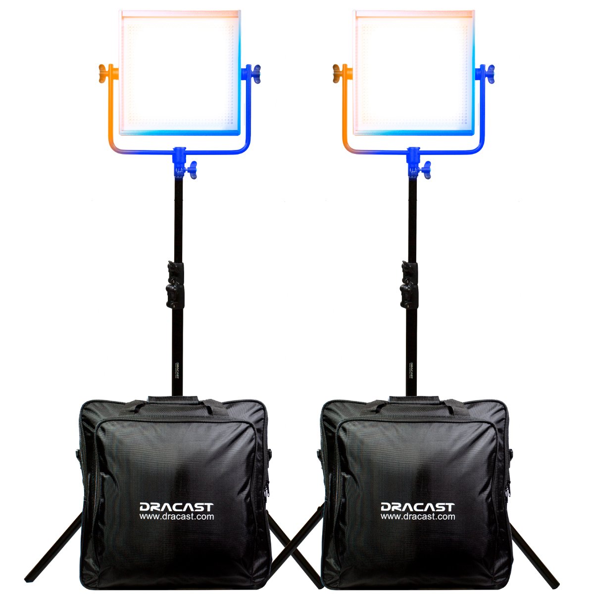Dracast Plus Series LED1000 Bi-Color LED 2 Light Kit and Light Stands - view 2