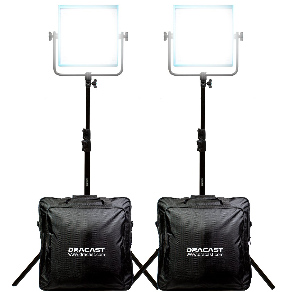 Dracast Plus Series LED1000 Daylight LED 2 Light Kit and Light Stands - view 2