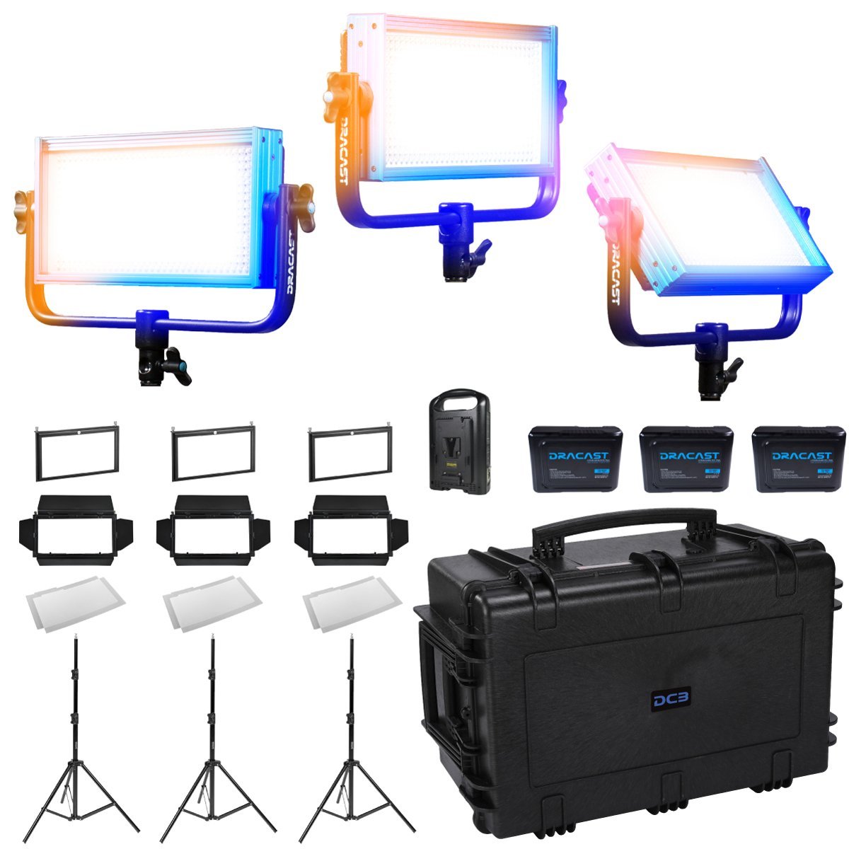 Dracast Plus Series Location Kit - Bi-Color LED 3 Light Kit