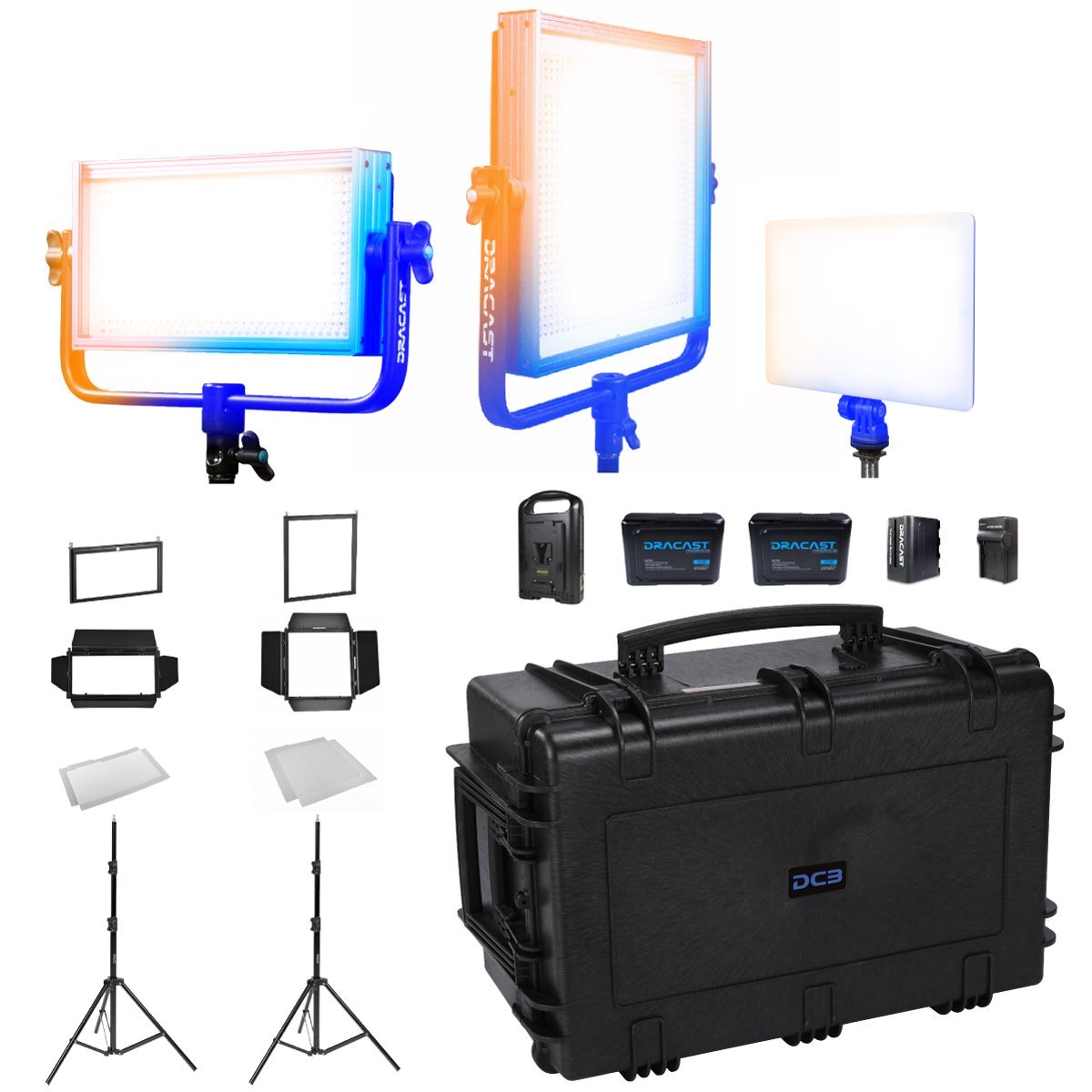 Dracast Plus Series Portrait Kit - Bi-Color LED 3 Light Kit