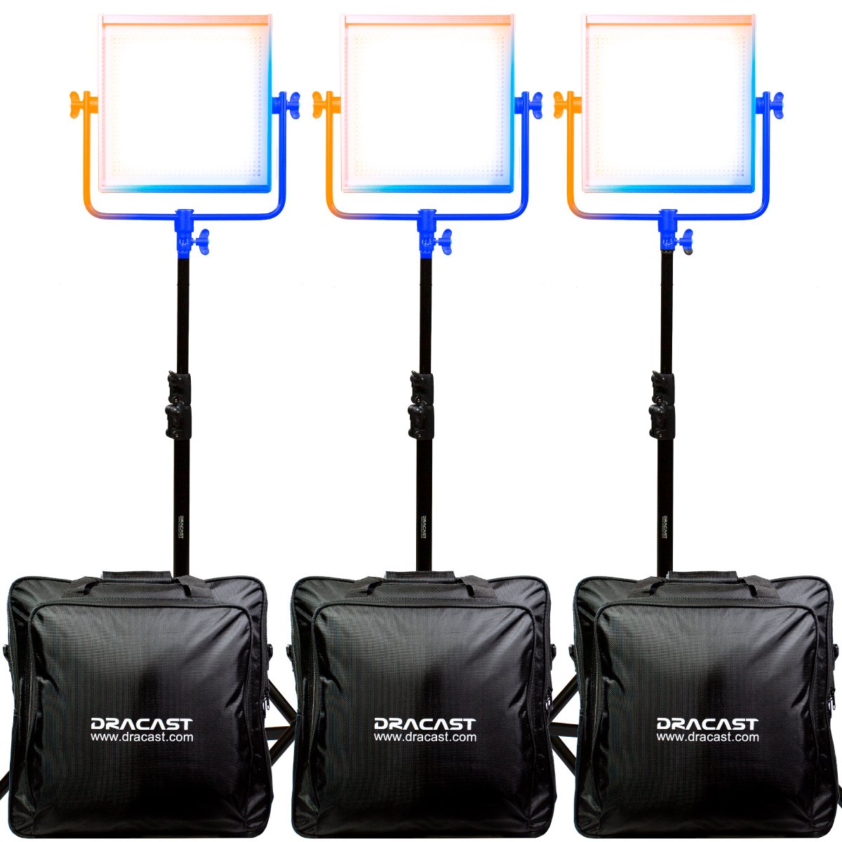 Dracast Plus Series Studio Kit - Bi-Color LED 3 Light Kit - view 3