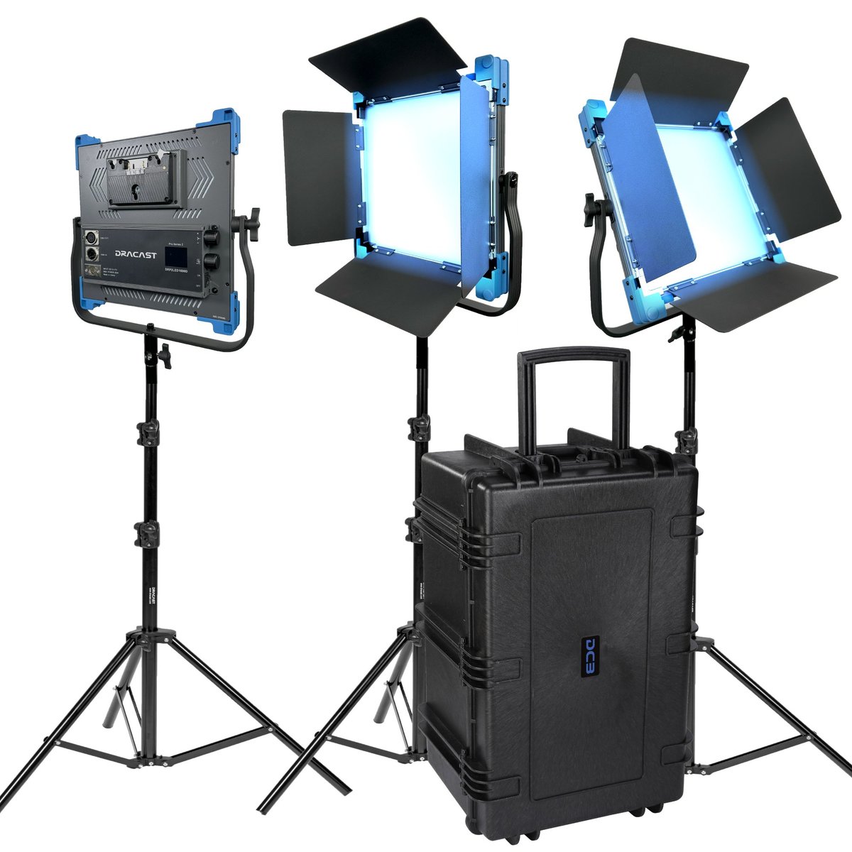 Dracast Pro Series II LED1000 Daylight LED 3 Light Kit - view 2