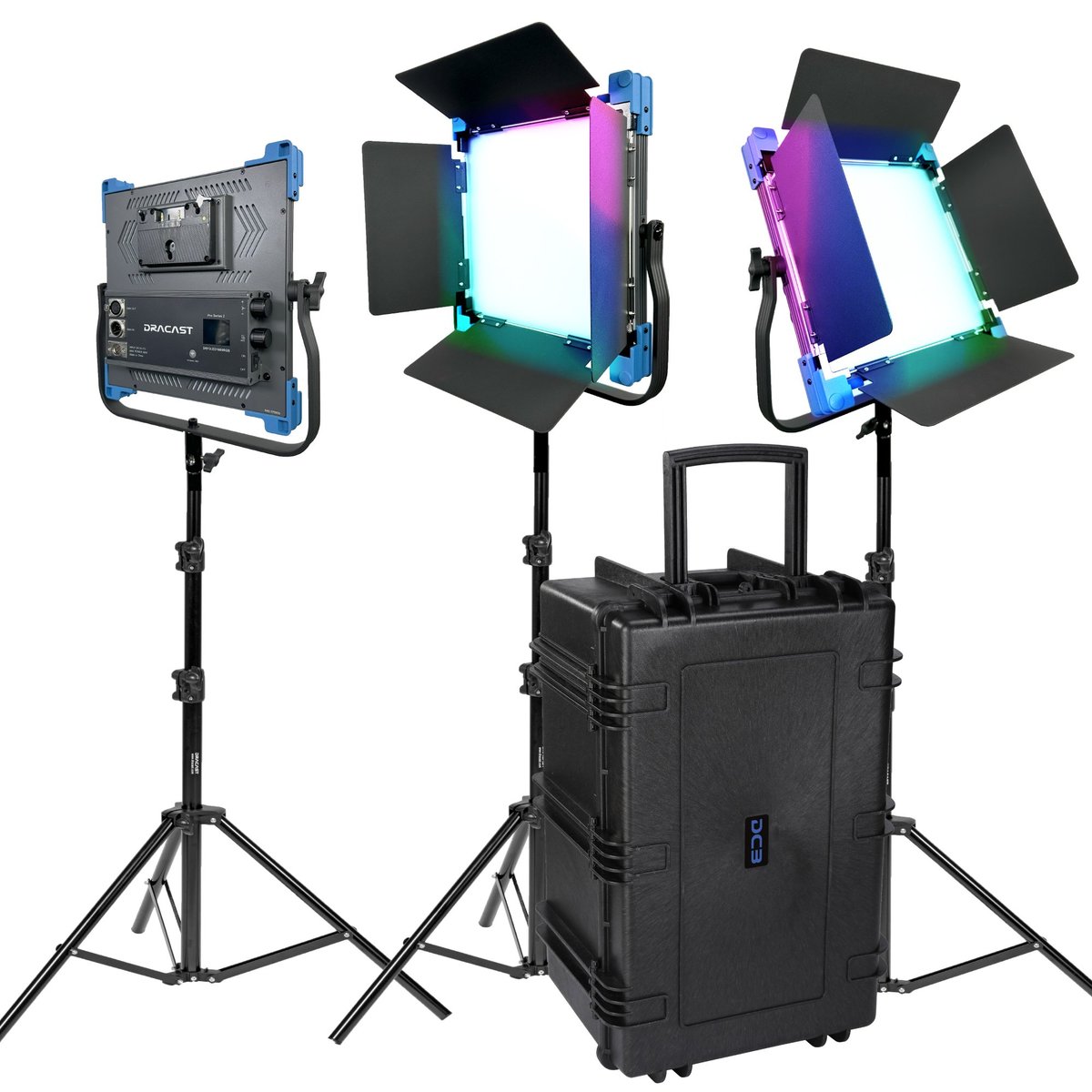 Dracast Pro Series II LED1000 RGB and Bi-Color LED 3 Light Kit - view 2