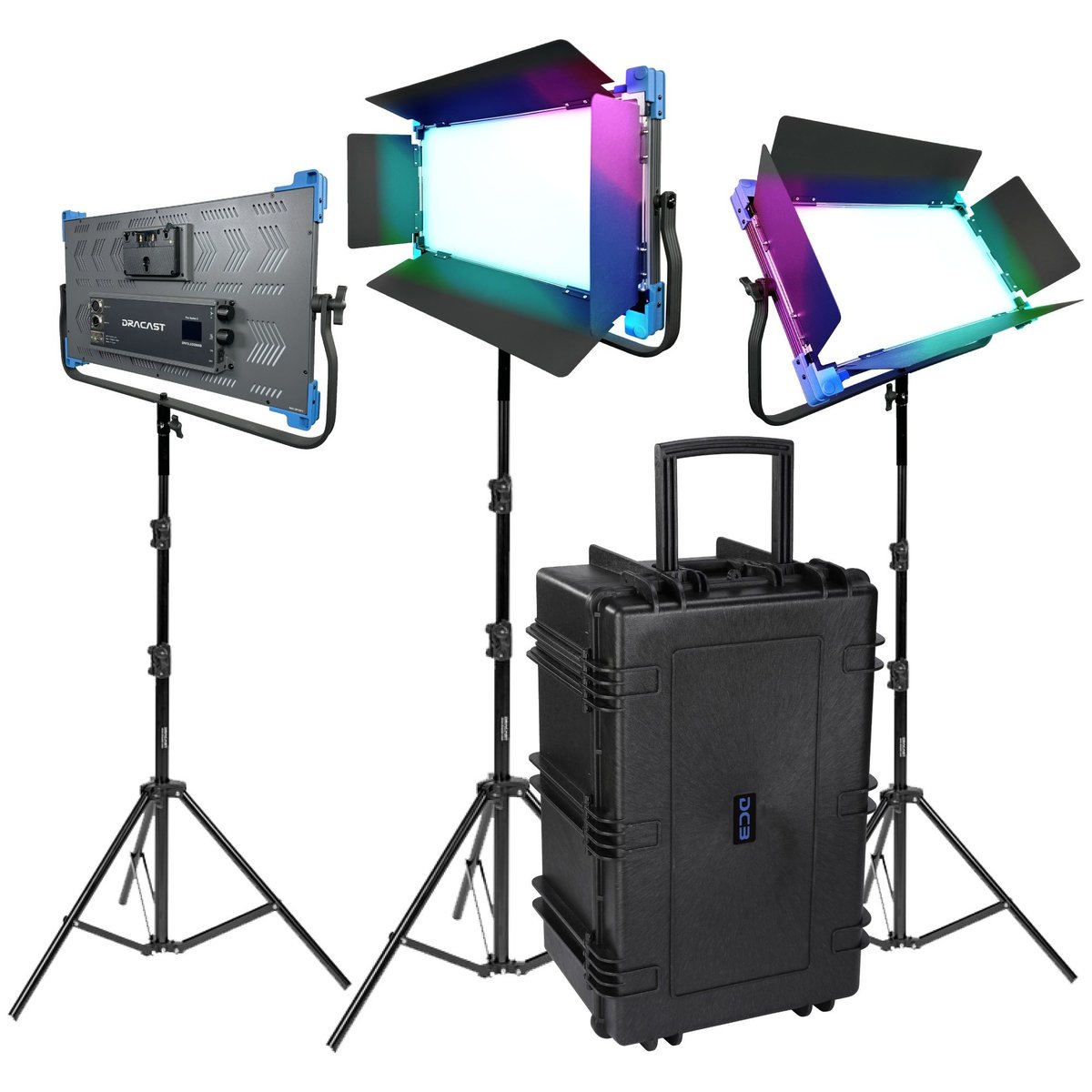 Dracast Pro Series II LED2000 RGB and Bi-Color LED 3 Light Kit - view 2