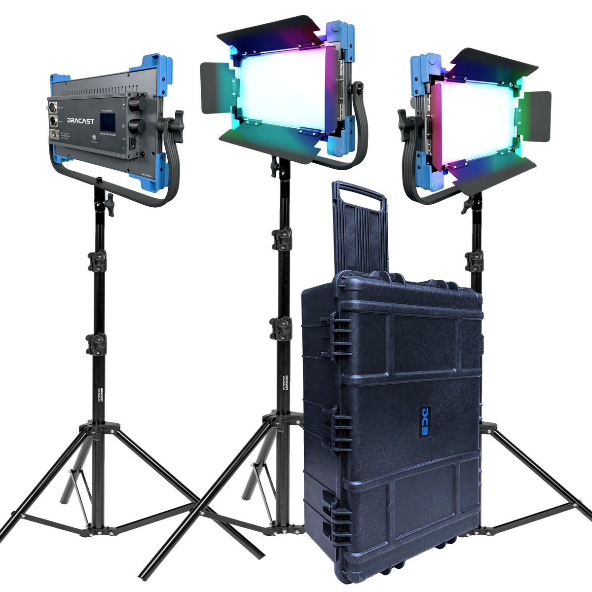 Dracast Pro Series II LED500 RGB and Bi-Color LED 3 Light Kit product image