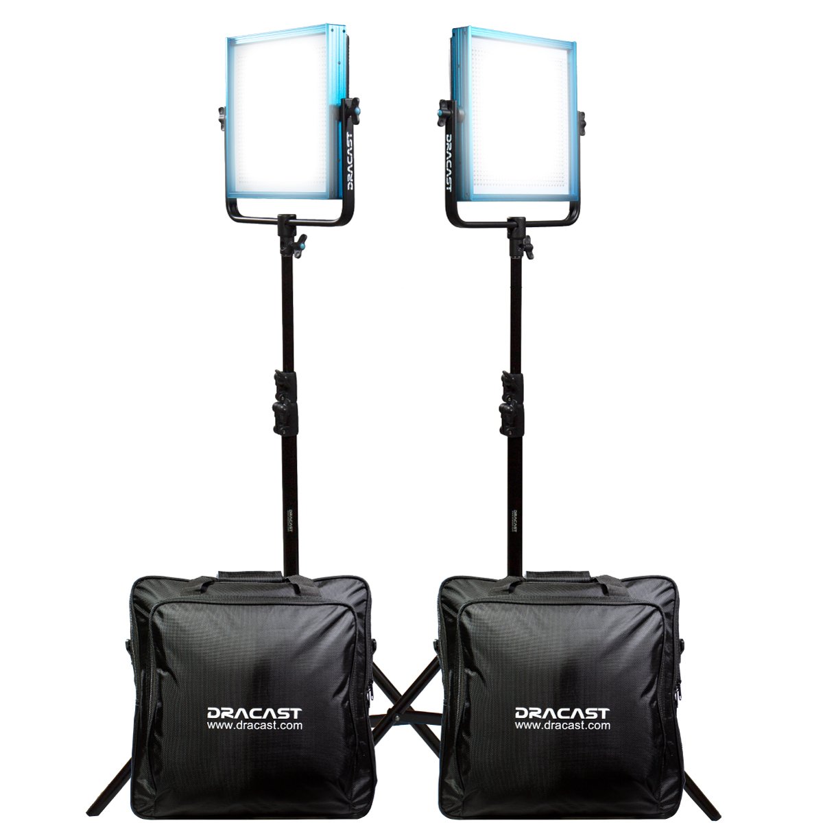 Dracast Pro Series LED1000 Daylight LED 2 Light Kit and Light Stands product image