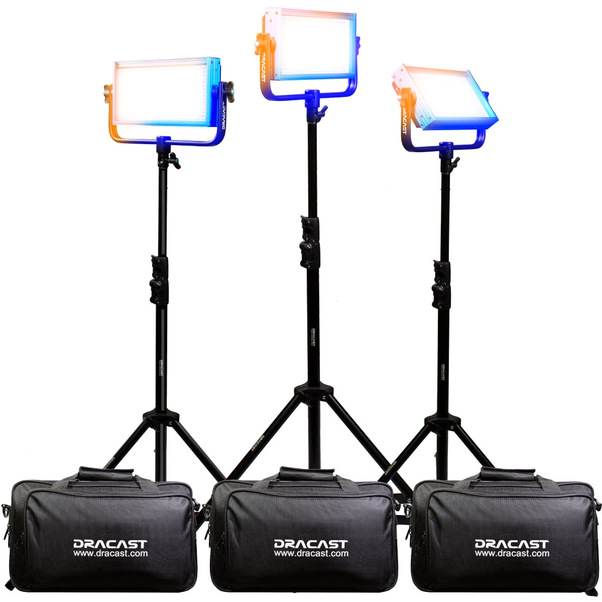 Dracast Pro Series LED500 Bi-Color LED 3 Light Kit and Light Stands product image