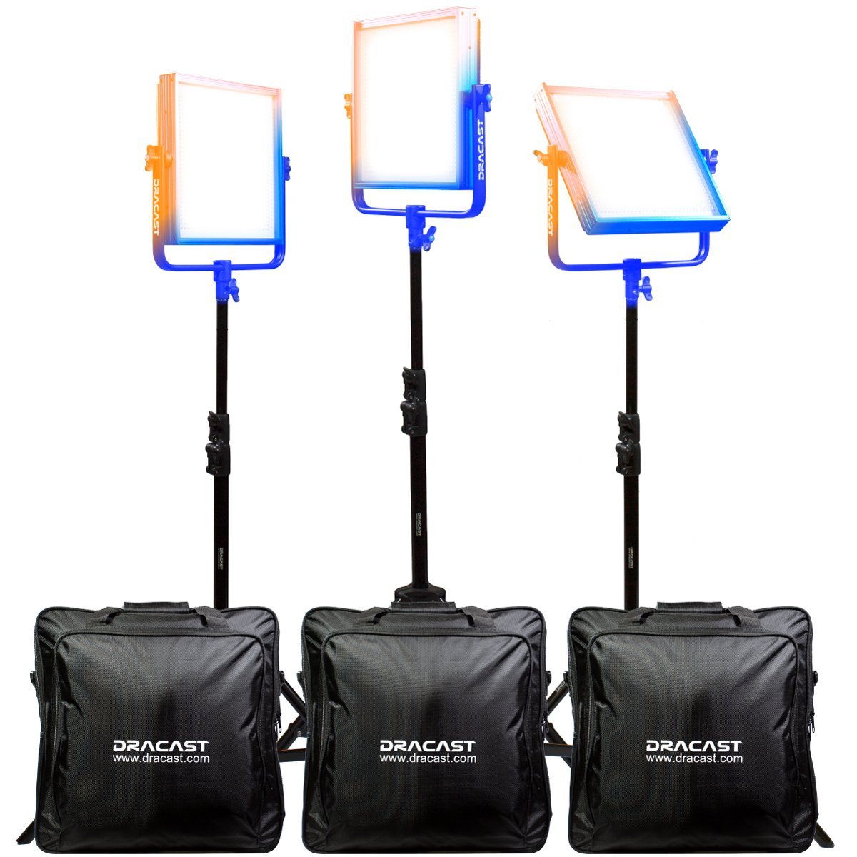 Dracast Pro Series Studio Kit - Bi-Color LED 3 Light Kit - view 2