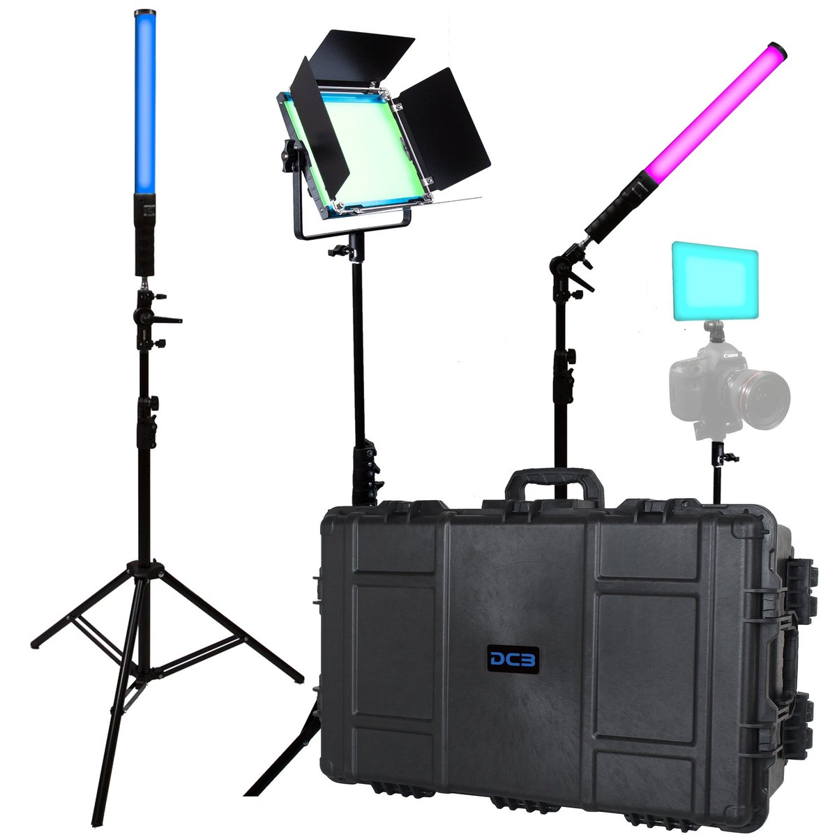Dracast X Series LED Lighting Kit 12 (x1 DRX500RGB, x1 DRX240RGB, x2 DRXLT400) product image