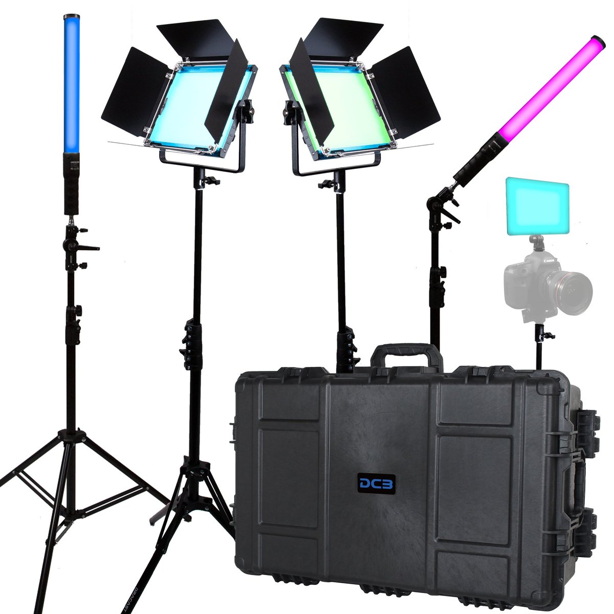 Dracast X Series LED Lighting Kit 14 (x2 DRX500RGB, x1 DRX240RGB, x2 DRXLT400) product image