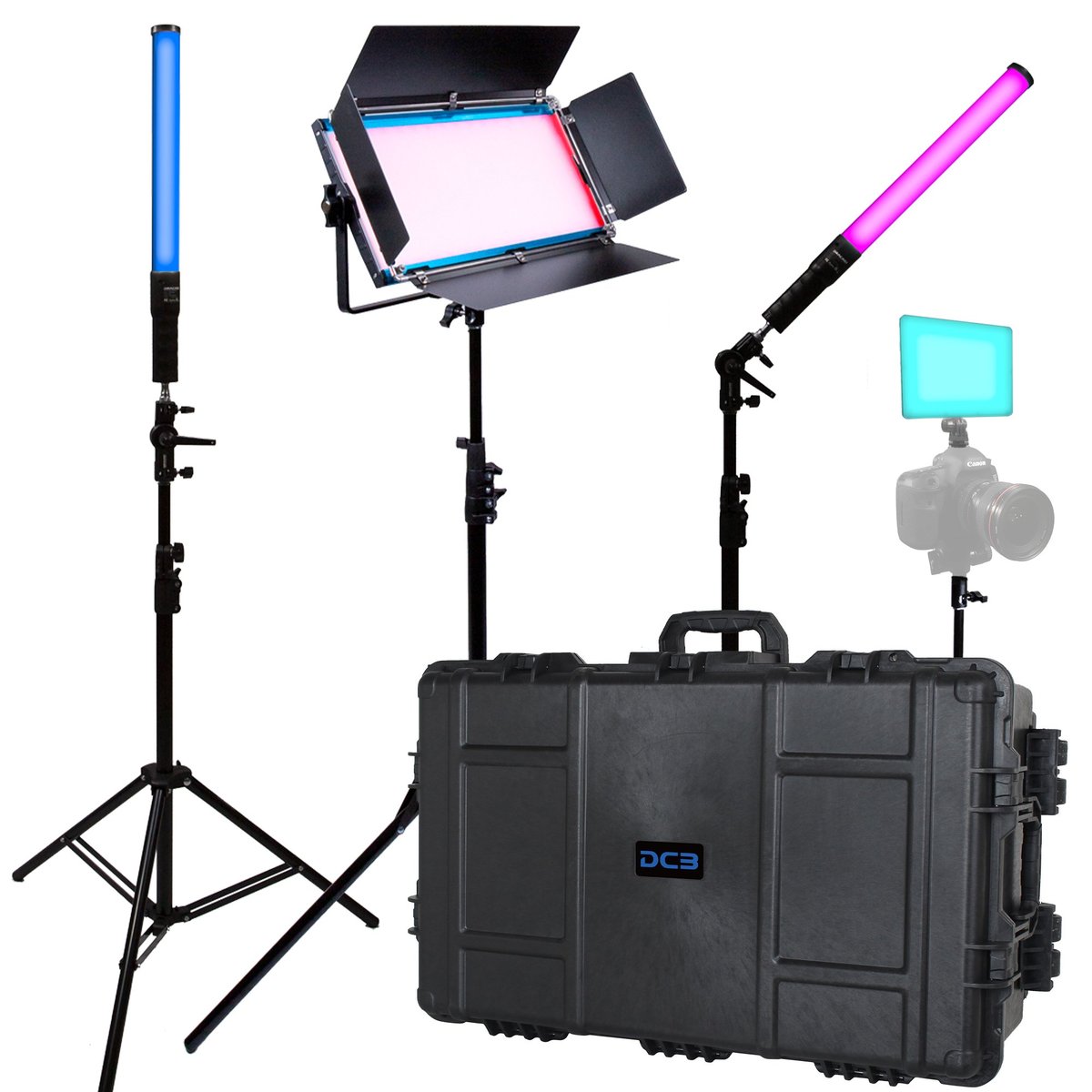 Dracast X Series LED Lighting Kit 16 (x1 DRX1000RGB, x1 DRX240RGB, x2 DRXLT400) product image