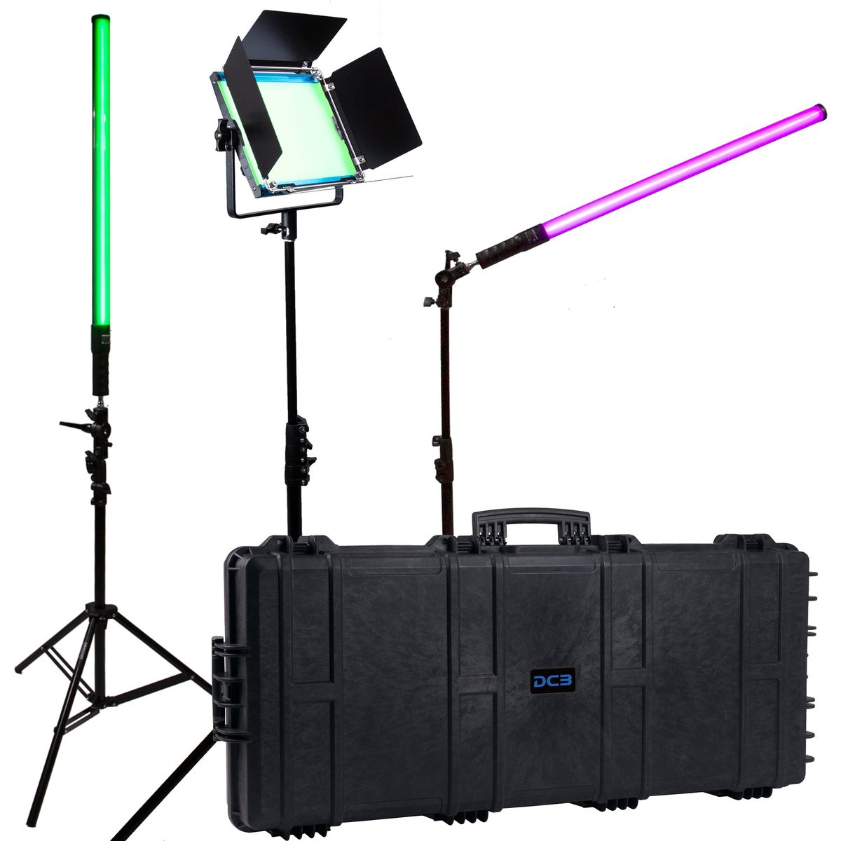 Dracast X Series LED Lighting Kit 19 (x1 DRX500RGB, x2 DRXLT800, 1190 Travel Case) product image