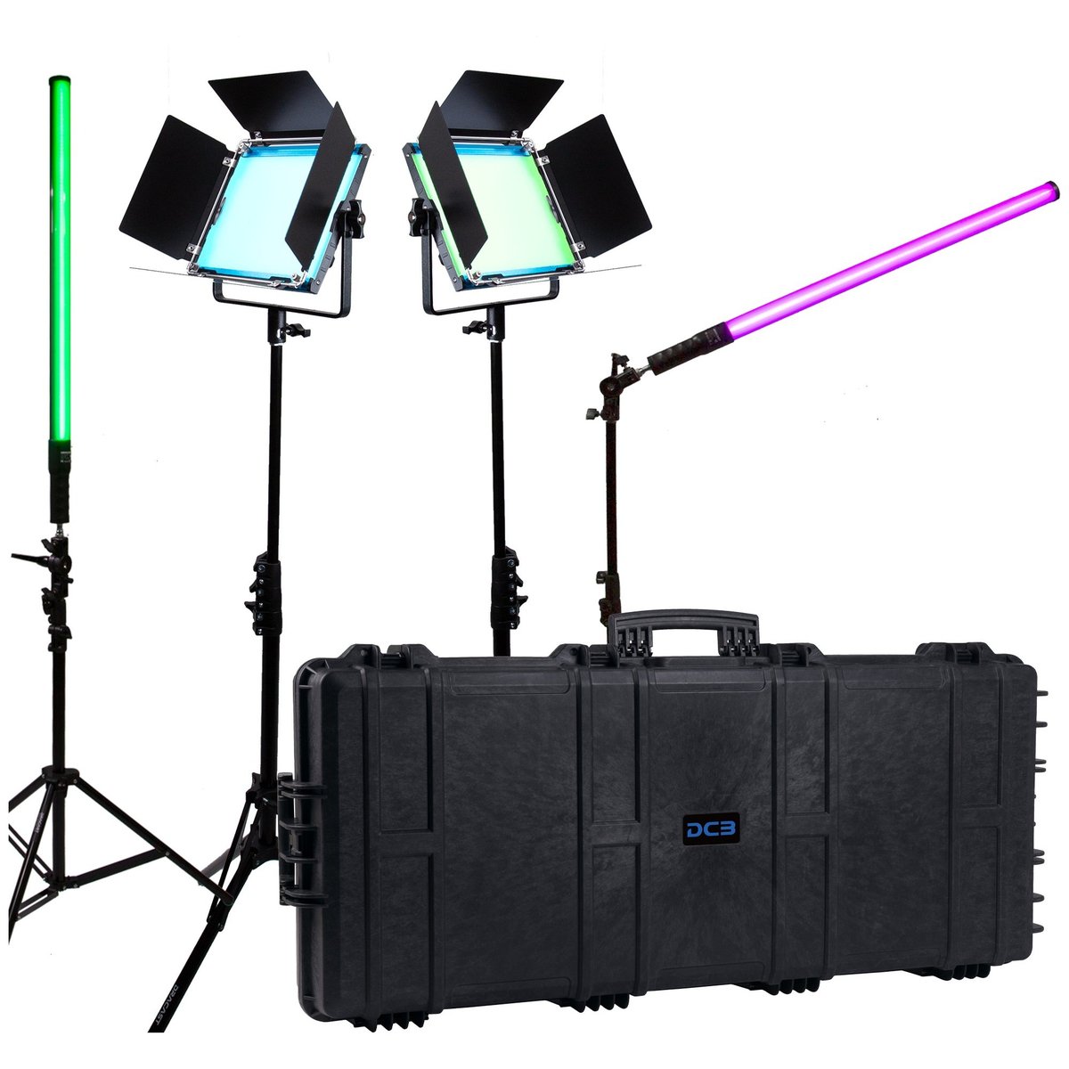Dracast X Series LED Lighting Kit 21 (x2 DRX500RGB, x2 DRXLT800, 1190 Travel Case) product image