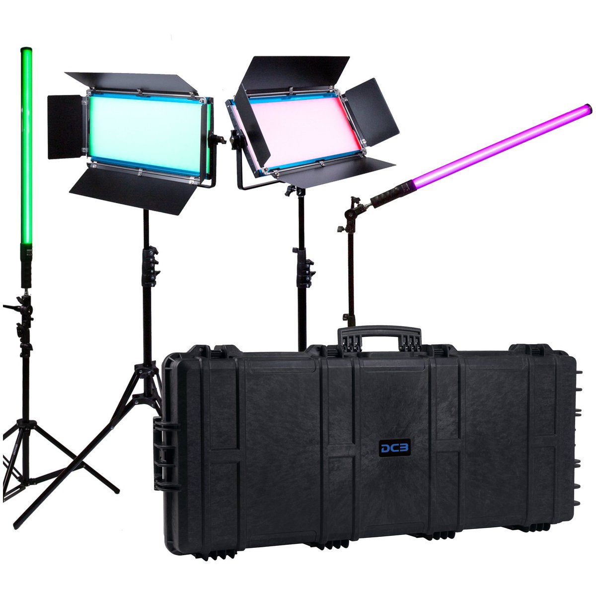 Dracast X Series LED Lighting Kit 25 (x2 DRX1000RGB, x2 DRXLT800, 1190 Travel Case) product image