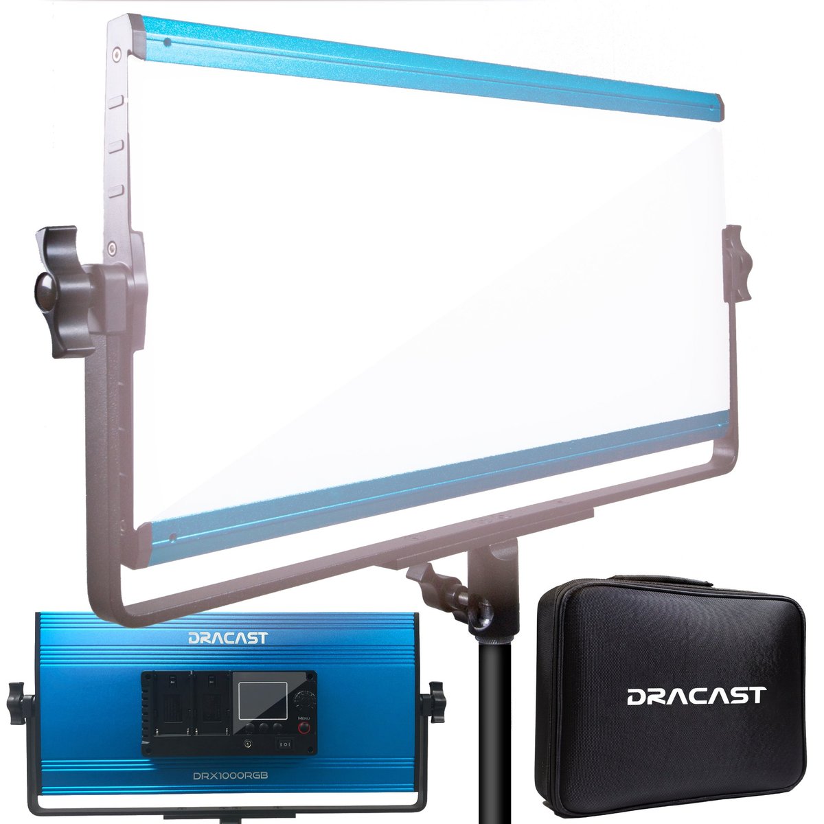 Dracast X Series LED1000 Bi-Color LED Video Light Panel with Dual NP-F Battery Plate product image