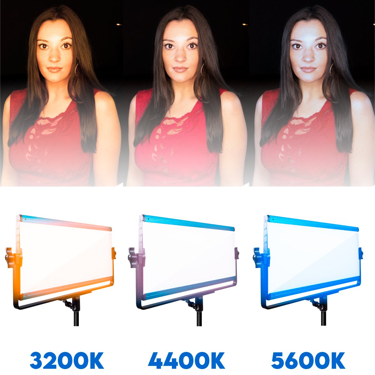 Dracast X Series LED2000 RGB and Bi-Color LED 3 Light Kit with Injection Molded Travel Case - view 5