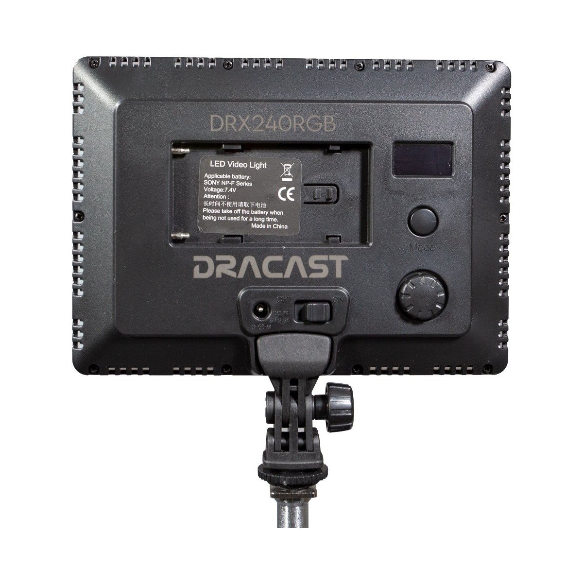 Dracast X Series LED240 RGBWW On Camera LED Video Light with Battery and Charger - view 3