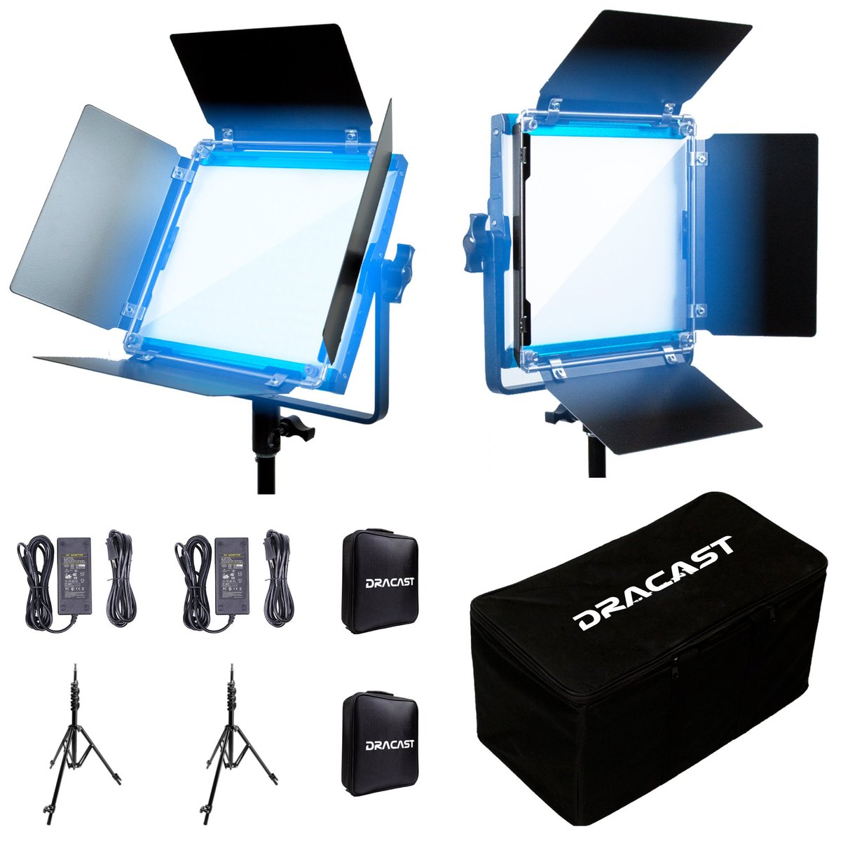Dracast X Series LED500 Daylight LED 2 Light Kit with Nylon Padded Travel Case - view 2