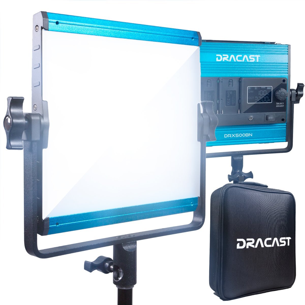 Dracast X Series LED500 Daylight LED 3 Light Kit with Nylon Padded Travel Case - view 3
