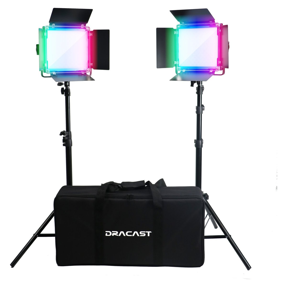 Dracast X Series LED500 RGB and Bi-Color LED 2 Light Kit with Nylon Padded Travel Case product image