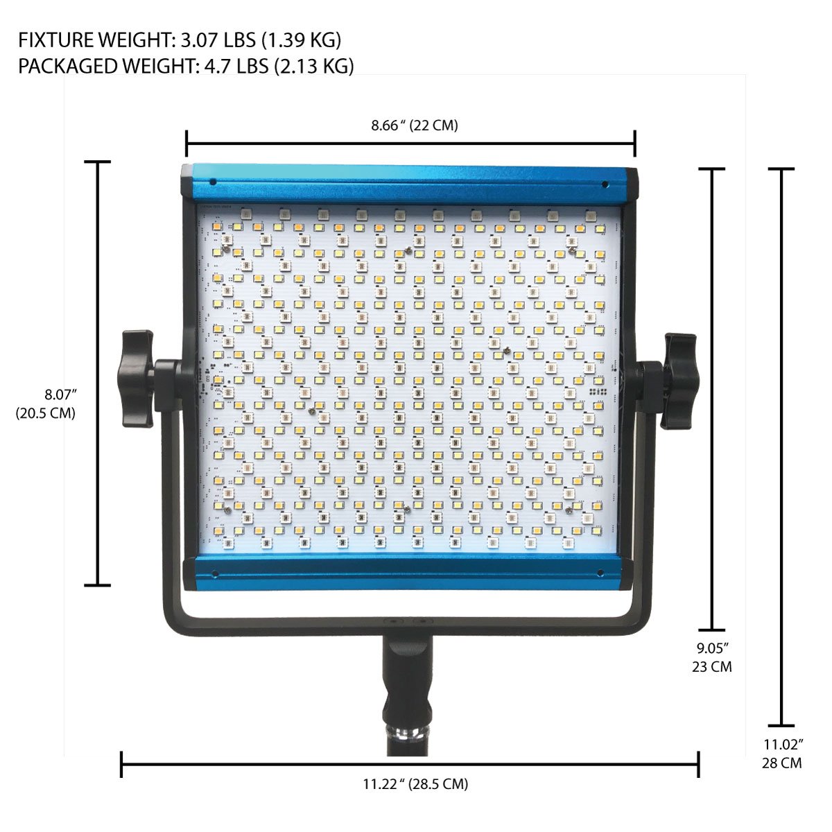 Dracast X Series LED500 RGB and Bi-Color LED 3 Light Kit with Injection Molded Travel Case - view 5