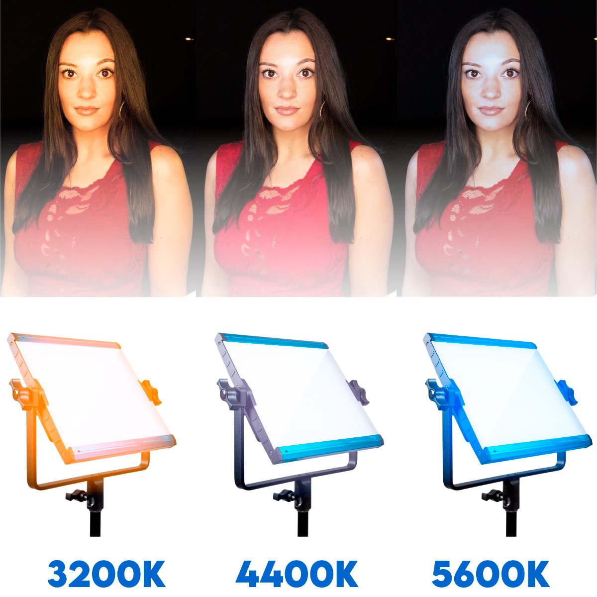 Dracast X Series LED500 RGB and Bi-Color LED 3 Light Kit with Injection Molded Travel Case - view 7
